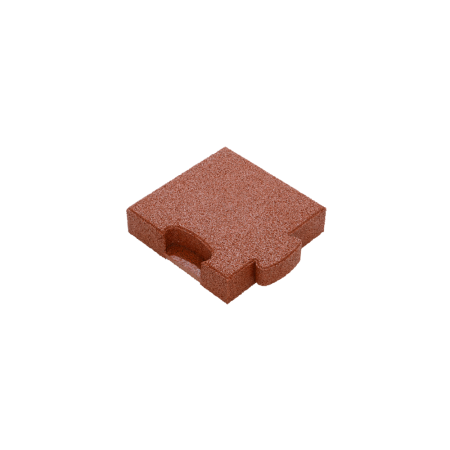 Puzzle Mat 3D corner slab 60 mm red