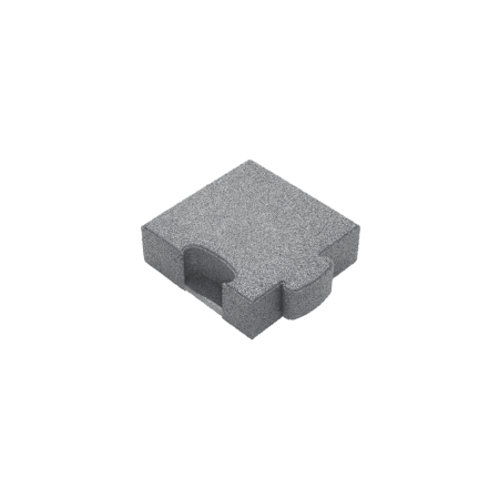 Puzzle Mat 3D corner slab 80 mm gray
