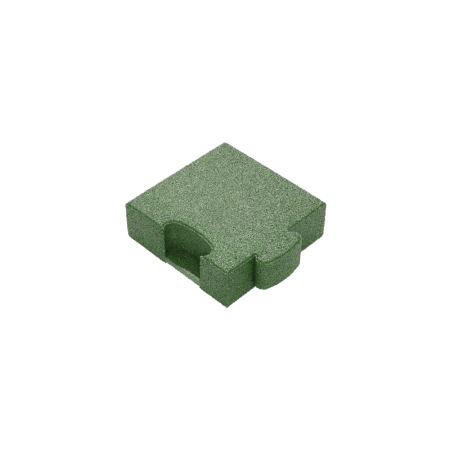 Puzzle Mat 3D corner slab 80 mm green