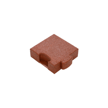 Puzzle Mat 3D corner slab 80 mm red