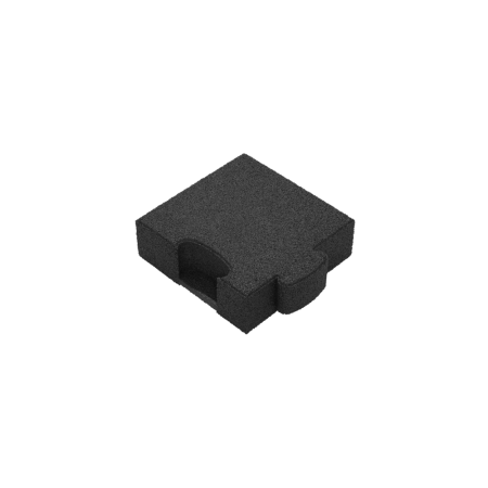 Puzzle Mat 3D corner slab 80 mm black