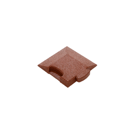 Puzzle Mat 3D corner slab bevelled 45 mm red