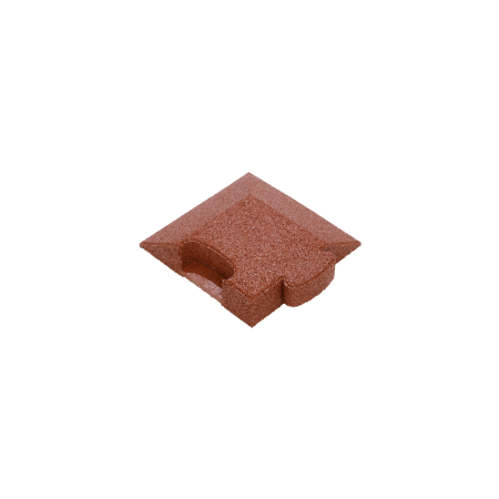 Puzzle Mat 3D corner slab bevelled 60 mm red