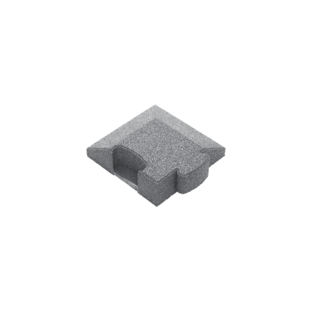 Puzzle Mat 3D corner slab bevelled 80 mm gray