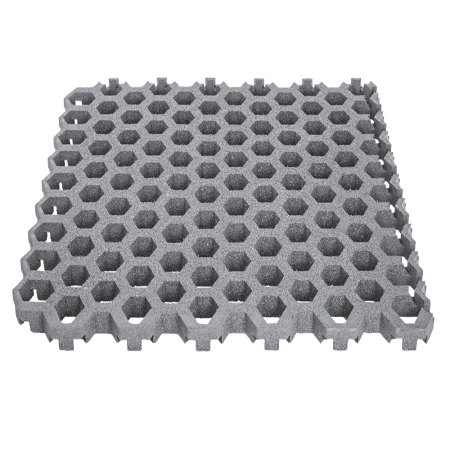 Lawn grid slab hexagon 45 mm gray