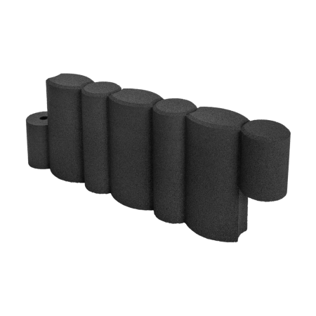 Sandkastenelement aus Gummi Schwarz