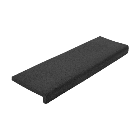 Angle cover made of black rubber granules