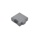 Puzzle Mat 3D Eckplatte 80 mm grau