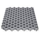 Rasengitterplatte Hexagon 45 mm grau