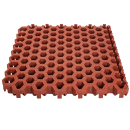 Rasengitterplatte Hexagon 65 mm rot